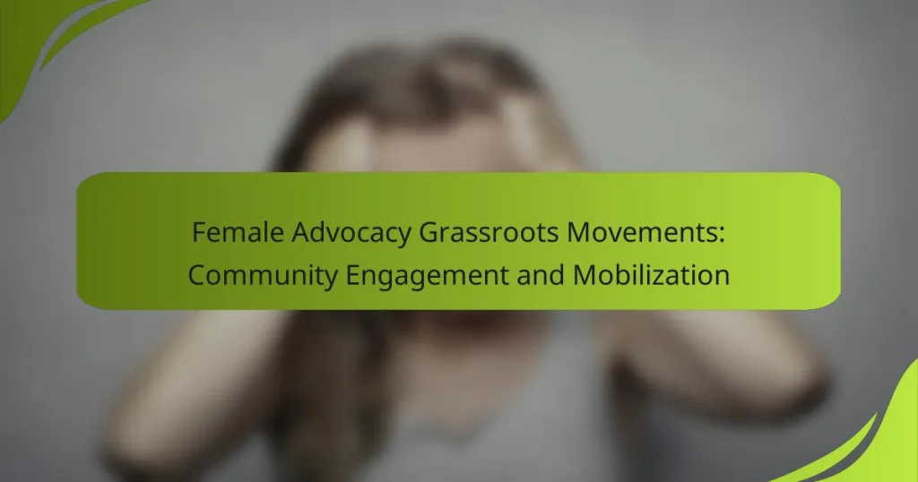 Female Advocacy Grassroots Movements: Community Engagement and Mobilization