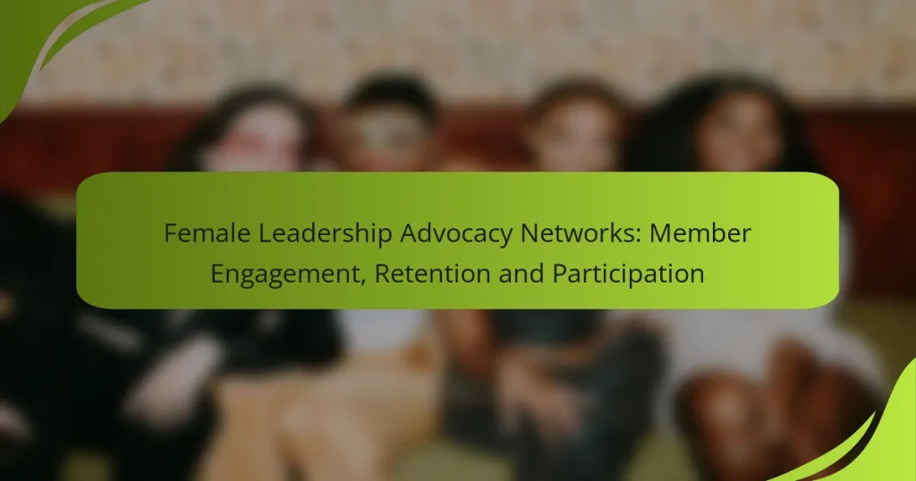 Female Leadership Advocacy Networks: Member Engagement, Retention and Participation
