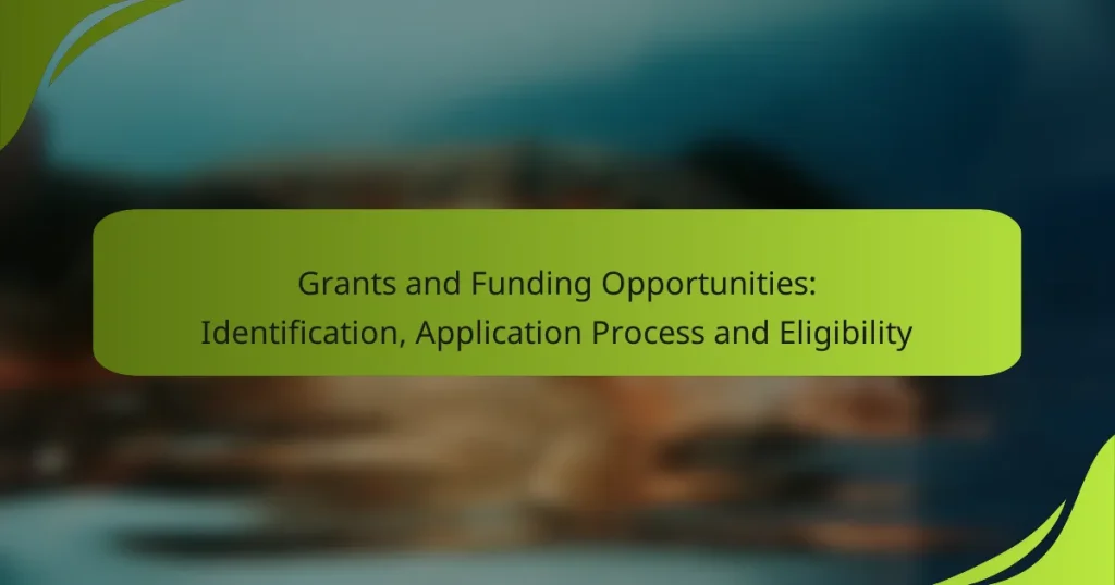Grants and Funding Opportunities: Identification, Application Process and Eligibility