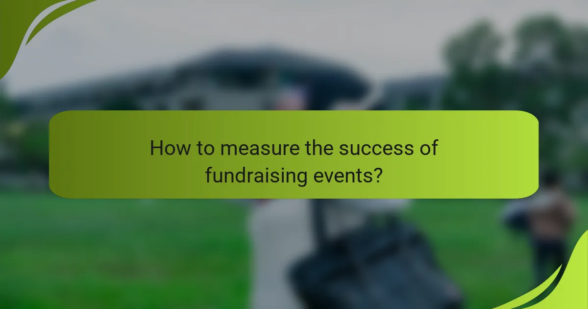 How to measure the success of fundraising events?